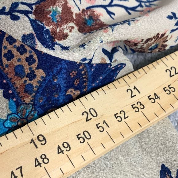 Anthropologie Fig And Flower Floral Paisley Shell Button Latch Sleeve Size Small - Picture 10 of 11